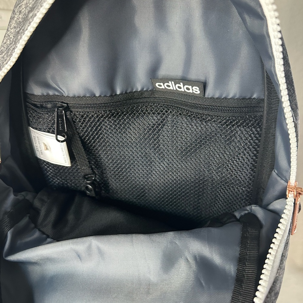 Adidas Gray Backpack with White Accents - Picture 3 of 4